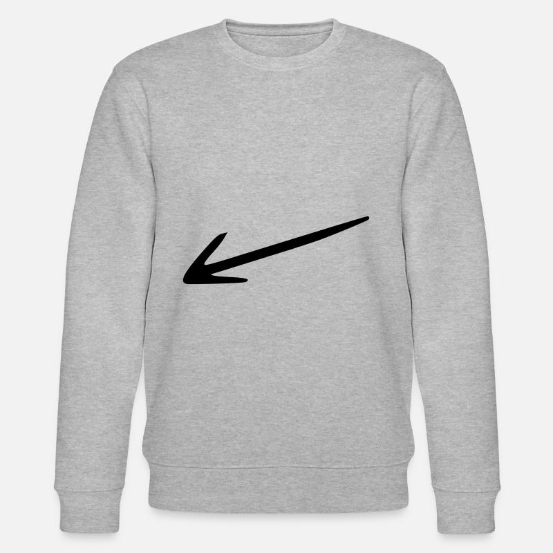 Flèche dessin croquis noir - Sweat bio CHANGER Stanley/Stella Unisexe - gris chiné