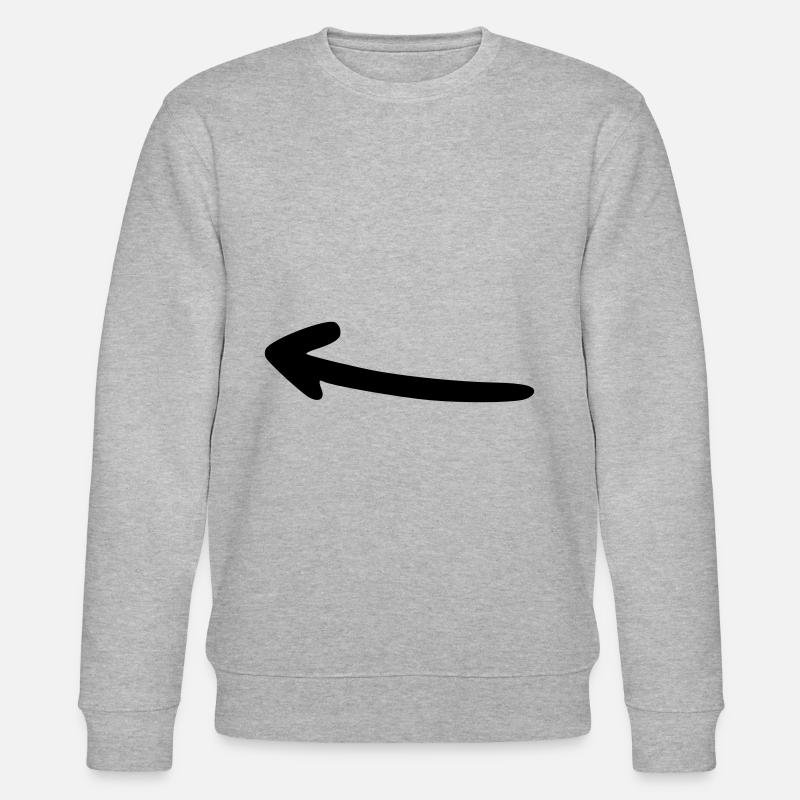 Flèche dessin croquis noir - Sweat bio CHANGER Stanley/Stella Unisexe - gris chiné