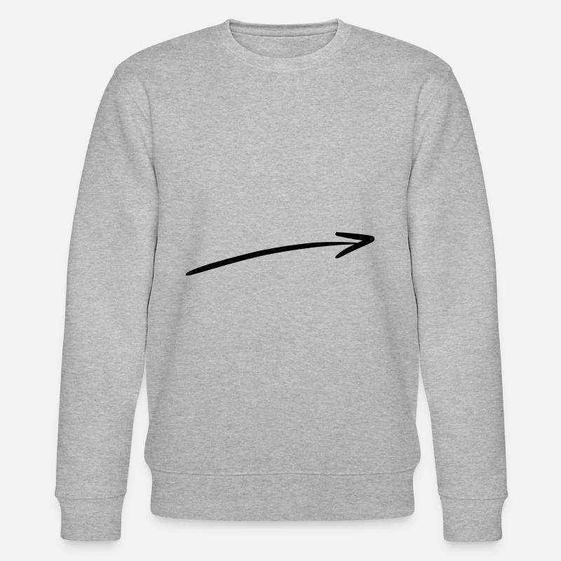 Arrow drawing sketch black - Stanley/Stella CHANGER Unisex Organic Sweatshirt - heather grey