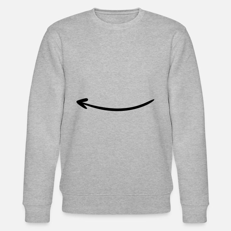 Flèche dessin croquis noir - Sweat bio CHANGER Stanley/Stella Unisexe - gris chiné