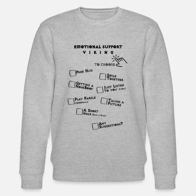 Emotional Support Viking - Stanley/Stella Unisex Bio-Sweatshirt CHANGER  - Grau meliert