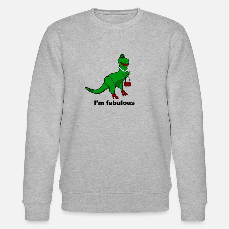 Dinosaur fabuleux - Sweat bio CHANGER Stanley/Stella Unisexe - gris chiné