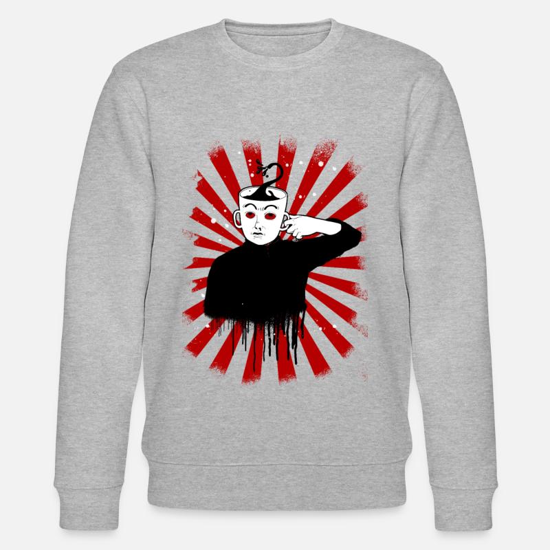 Kaffeetrinker - Kaffeemensch - Kaffeekopf - Coffee - Stanley/Stella CHANGER Unisex Organic Sweatshirt - heather grey