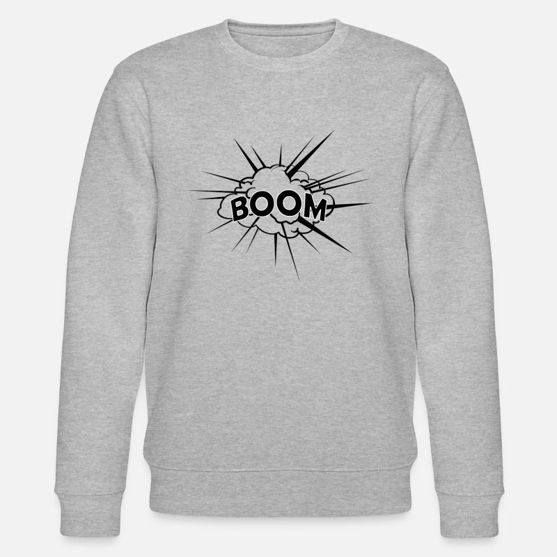 Explosion Feuerwerk - Stanley/Stella Unisex Bio-Sweatshirt CHANGER  - Grau meliert