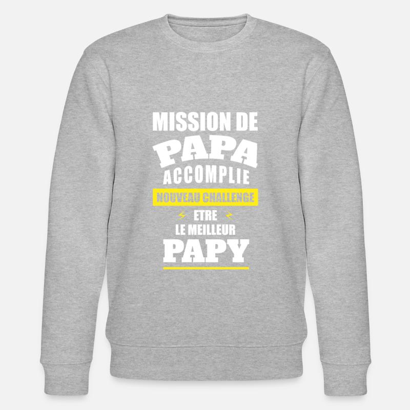 FUTUR PAPY - Sweat bio CHANGER Stanley/Stella Unisexe - gris chiné