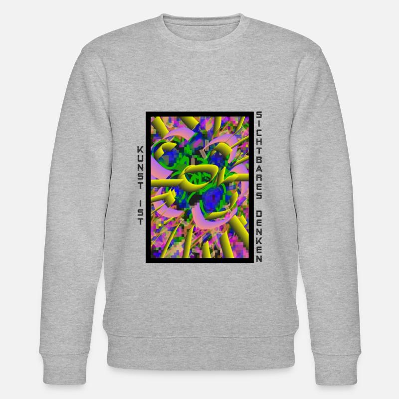 Art is Visible Thinking - 1 - Stanley/Stella CHANGER Unisex Organic Sweatshirt - heather grey