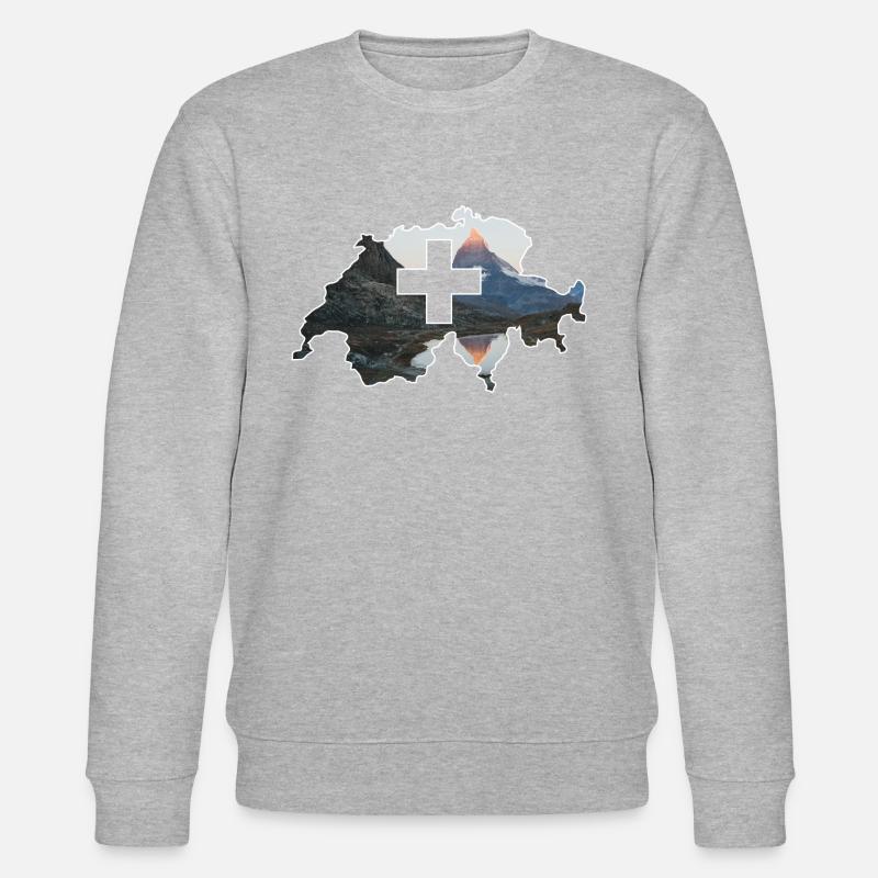 Schweiz - Stanley/Stella Unisex Bio-Sweatshirt CHANGER  - Grau meliert