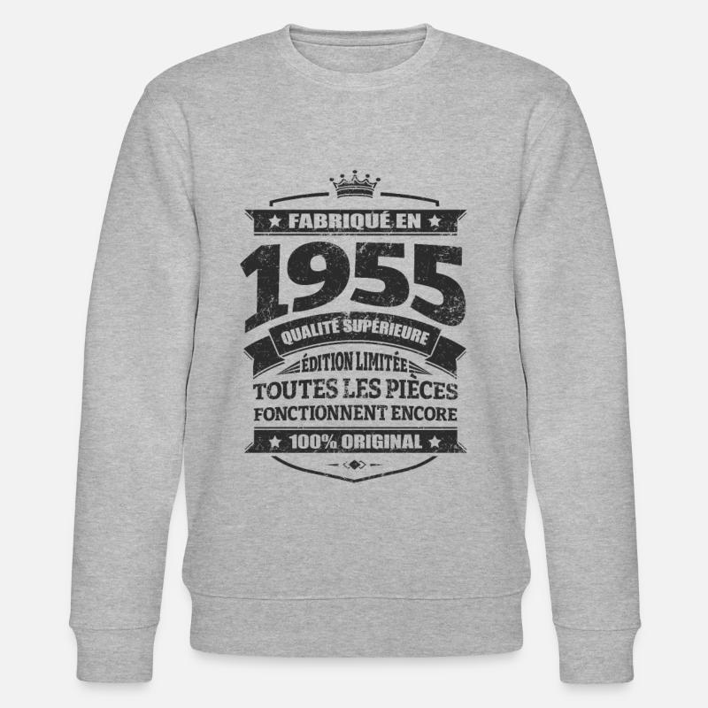 FABRIQUÉ EN 1955 - Sweat bio CHANGER Stanley/Stella Unisexe - gris chiné