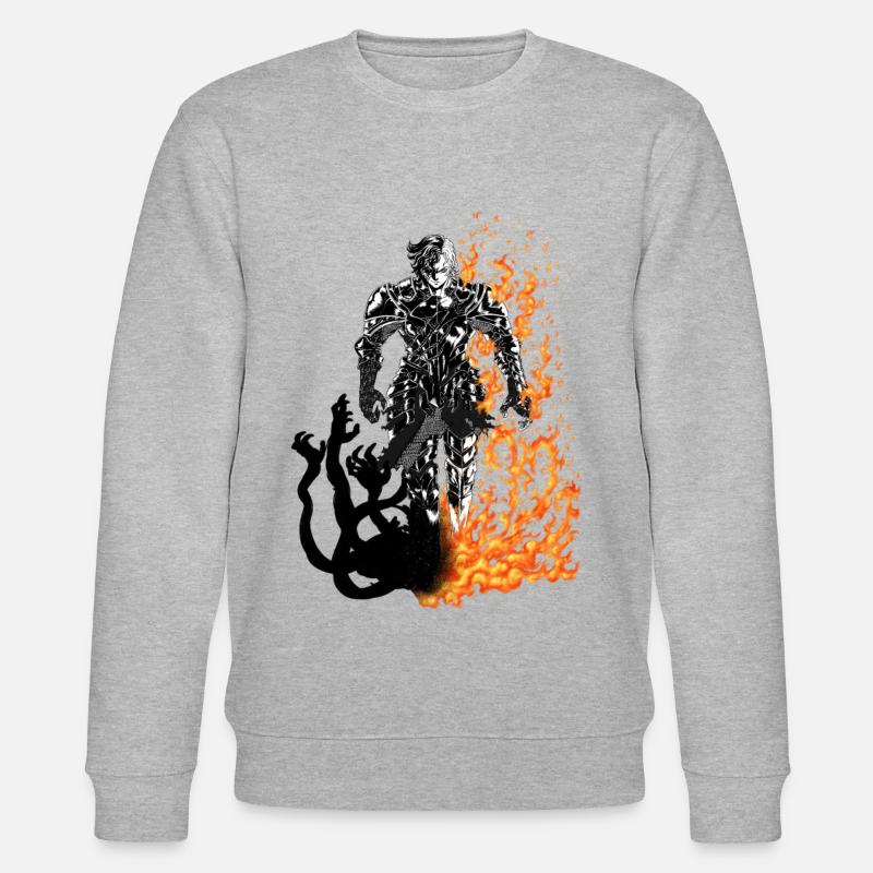 Krieger Mann der Finsternis - Stanley/Stella Unisex Bio-Sweatshirt CHANGER  - Grau meliert