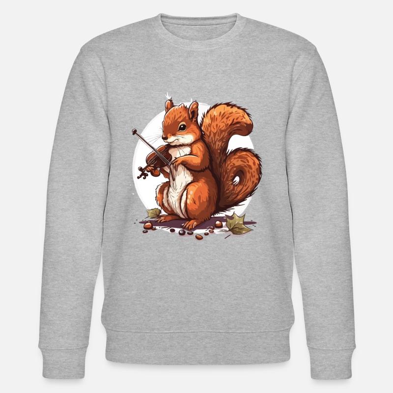 Eichhörnchen-Virtuose - Stanley/Stella Unisex Bio-Sweatshirt CHANGER  - Grau meliert