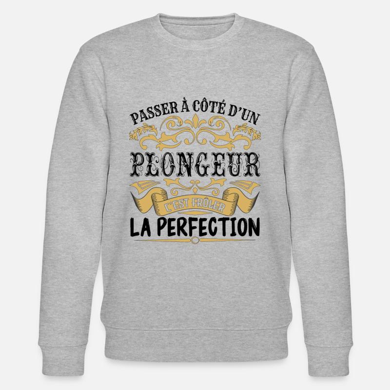 Plongeur | le Meilleur cadeau Plongeur - Sweat bio CHANGER Stanley/Stella Unisexe - gris chiné