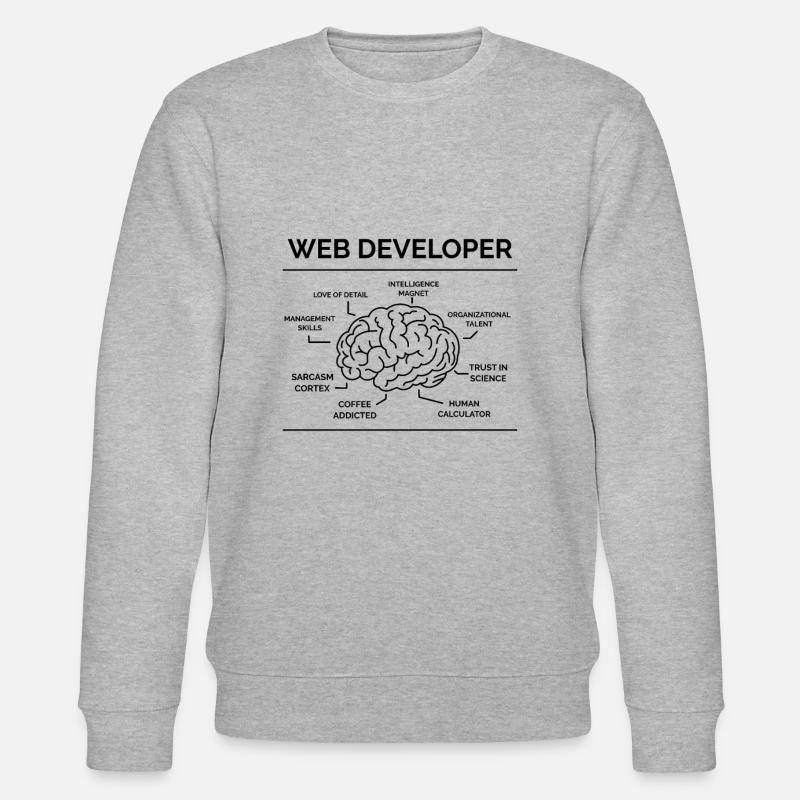 Web Developer Programmer - Stanley/Stella CHANGER Unisex Organic Sweatshirt - heather grey