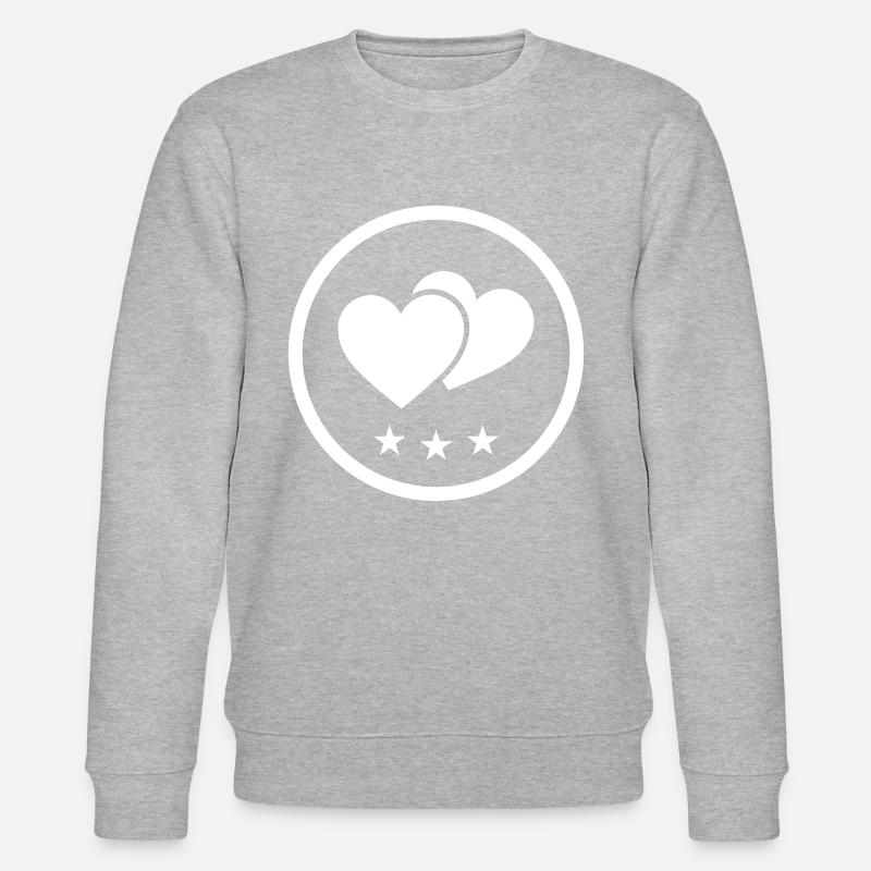 Herzen Symbol - Stanley/Stella Unisex Bio-Sweatshirt CHANGER  - Grau meliert