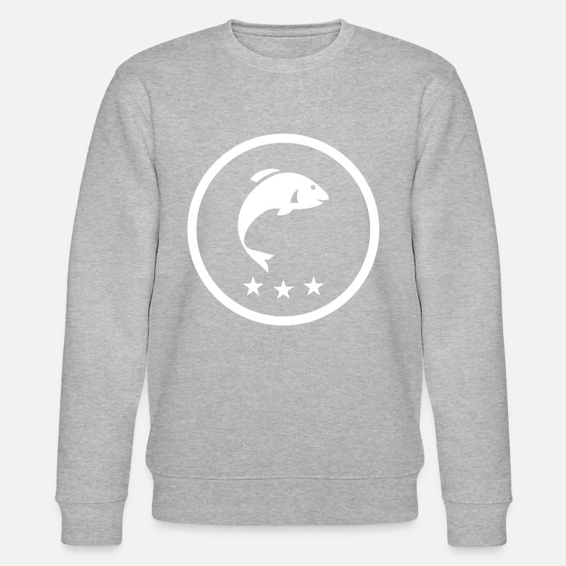 Fish Symbol - Stanley/Stella CHANGER Unisex Organic Sweatshirt - heather grey