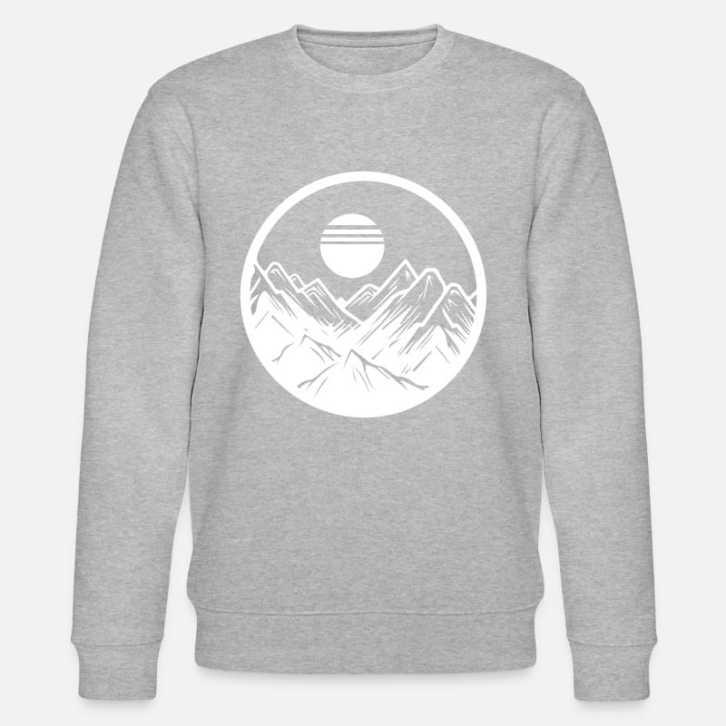 Berge Symbol Mountains - Stanley/Stella Unisex Bio-Sweatshirt CHANGER  - Grau meliert