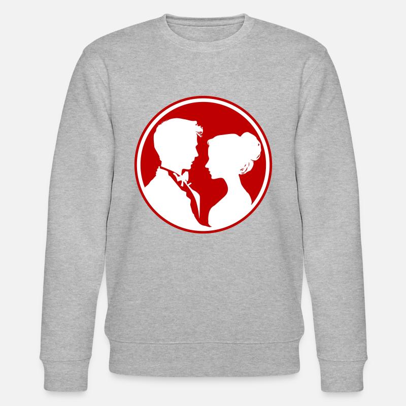 Ehepaar Hochzeit Silhouette - Stanley/Stella Unisex Bio-Sweatshirt CHANGER  - Grau meliert