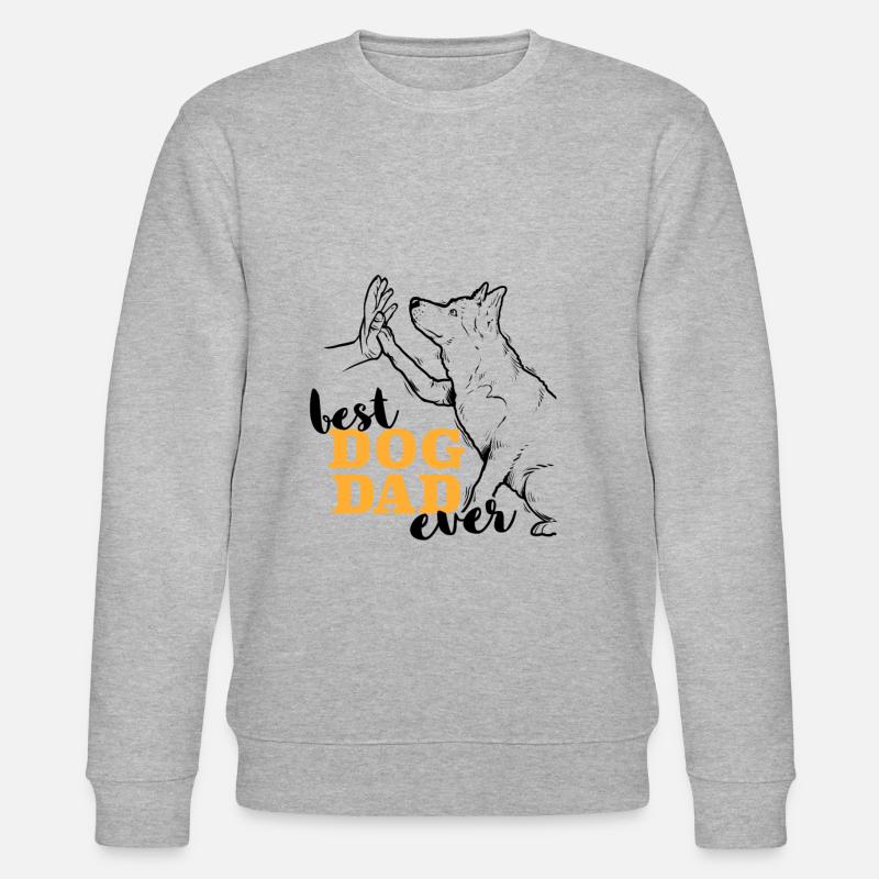 Bester Siberian Husky Papa - Stanley/Stella Unisex Bio-Sweatshirt CHANGER  - Grau meliert