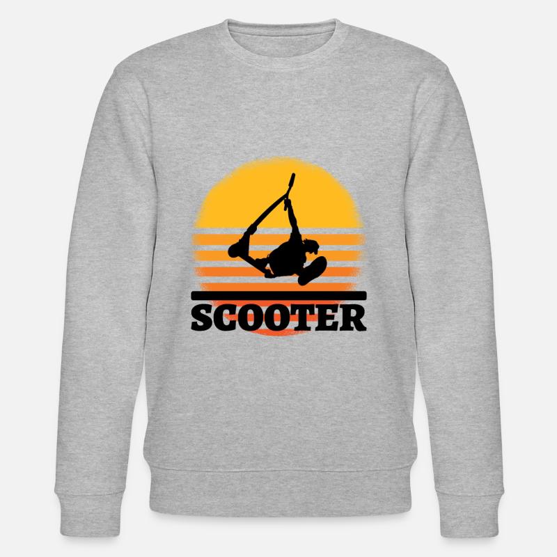 Scooter sunset - Stanley/Stella Unisex Bio-Sweatshirt CHANGER  - Grau meliert