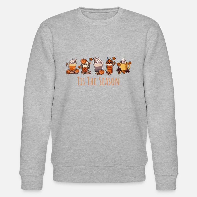 Coffee Mug Pumpkin - Stanley/Stella CHANGER Unisex Organic Sweatshirt - heather grey