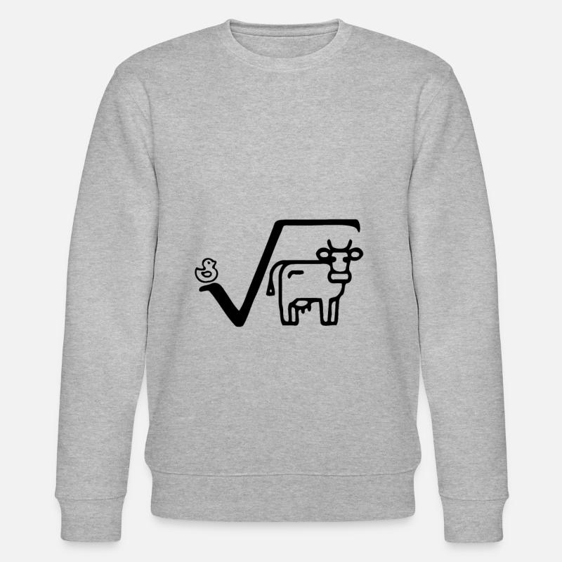 Duck root from cow - Stanley/Stella CHANGER Unisex Organic Sweatshirt - heather grey