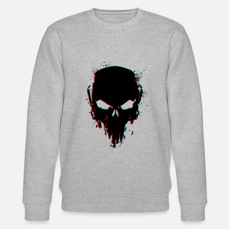 verwirrender totenkopf - Stanley/Stella Unisex Bio-Sweatshirt CHANGER  - Grau meliert
