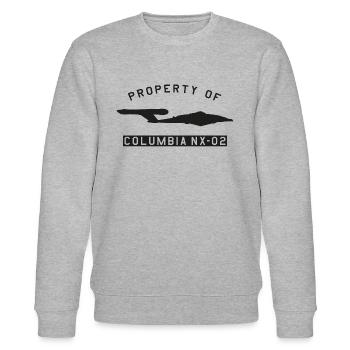 Star Trek Enterprise Property Of Columbia NX-02 - Stanley/Stella Unisex Bio-Sweatshirt CHANGER  - Grau meliert - Vorne - Nik (191cm) & Marisol (170cm)