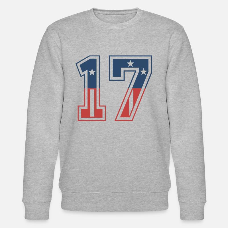Nummer 17 USA - Stanley/Stella Unisex Bio-Sweatshirt CHANGER  - Grau meliert