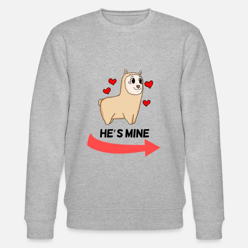 He is Mine - Partnerlook 1 - Stanley/Stella CHANGER Unisex Organic Sweatshirt - heather grey