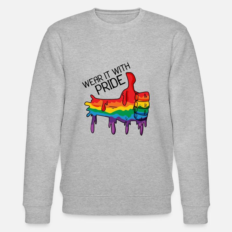 Gay Pride Geschenk - Stanley/Stella Unisex Bio-Sweatshirt CHANGER  - Grau meliert