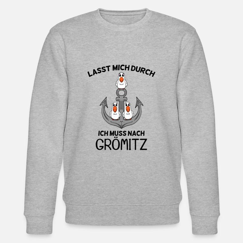 Grömitz Ostsee Spruch Geschenk - Stanley/Stella Unisex Bio-Sweatshirt CHANGER  - Grau meliert