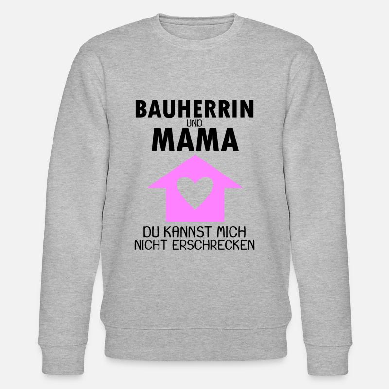 Bauherrin Mama - Stanley/Stella Unisex Bio-Sweatshirt CHANGER  - Grau meliert