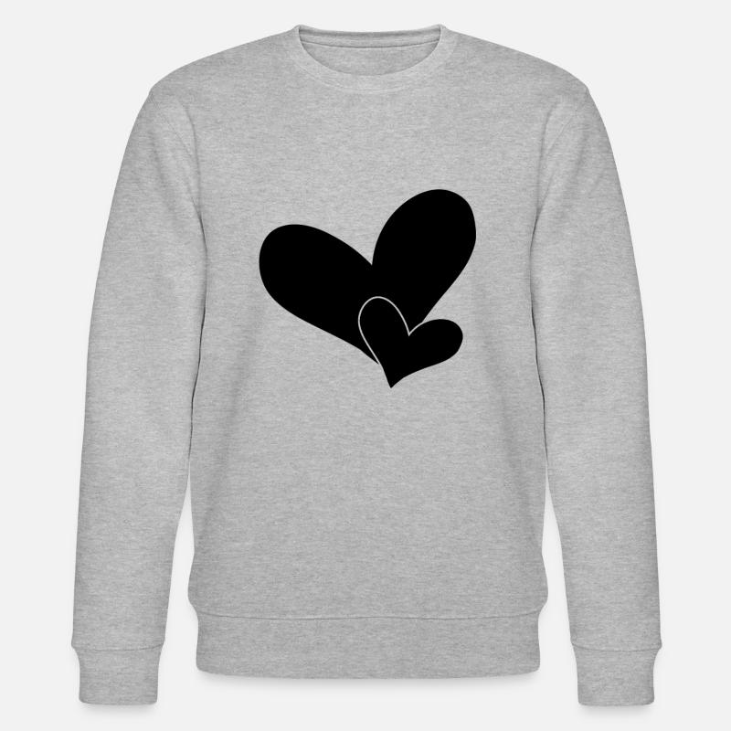 Herz - Stanley/Stella Unisex Bio-Sweatshirt CHANGER  - Grau meliert
