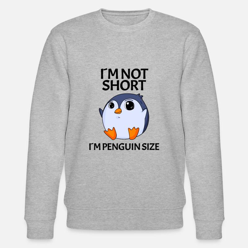 Kleinwüchsig lustiger Spruch - Stanley/Stella Unisex Bio-Sweatshirt CHANGER  - Grau meliert