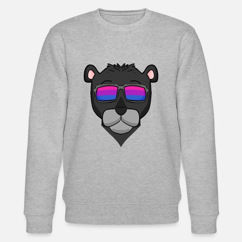 Bisexuell Schwarzer Panther Geschenk - Stanley/Stella Unisex Bio-Sweatshirt CHANGER  - Grau meliert