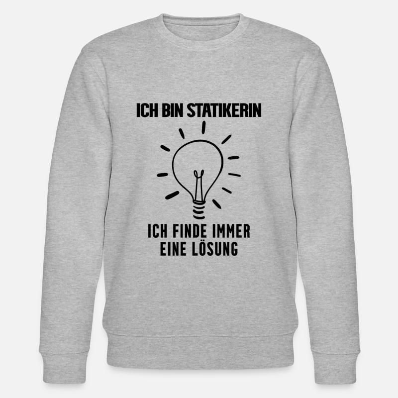 Statikerin Beruf Ausbildung - Stanley/Stella Unisex Bio-Sweatshirt CHANGER  - Grau meliert