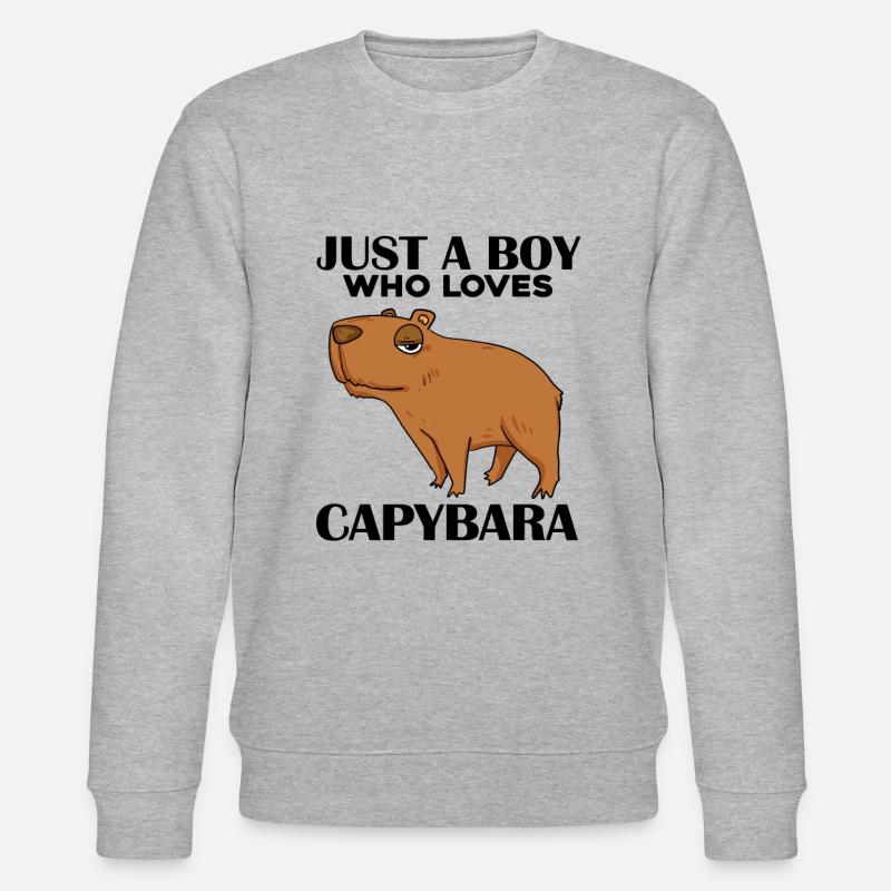 Capybara Junge - Stanley/Stella Unisex Bio-Sweatshirt CHANGER  - Grau meliert
