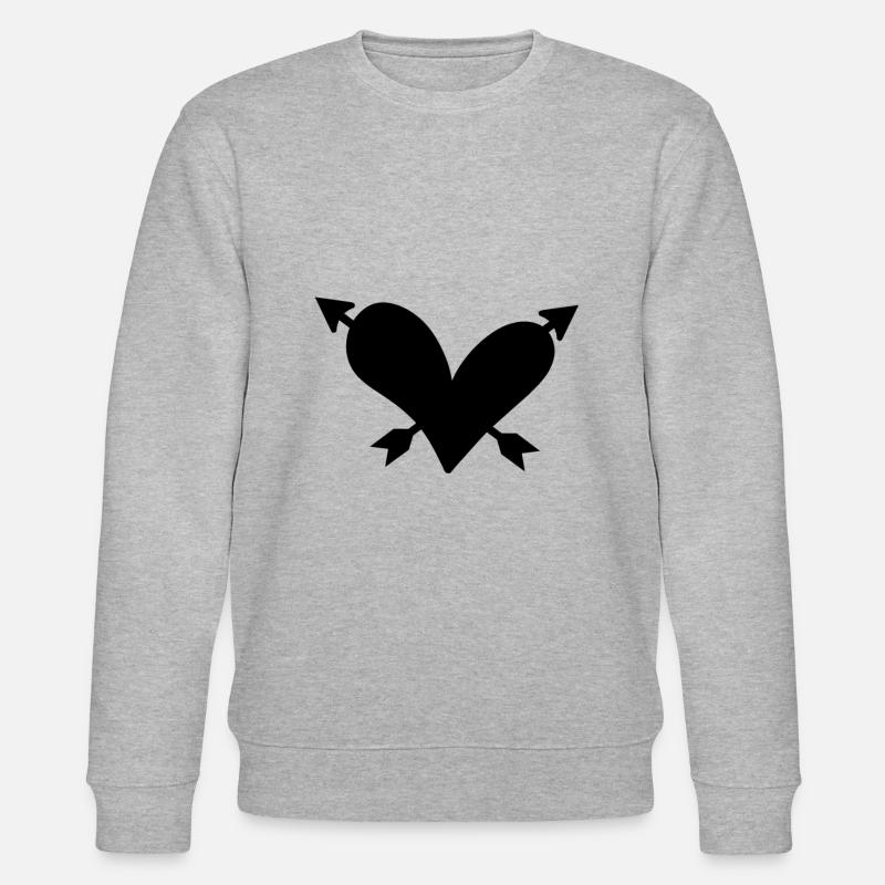 Flèche de cœur - Sweat bio CHANGER Stanley/Stella Unisexe - gris chiné