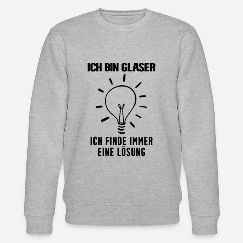 Glaser Beruf Ausbildung - Stanley/Stella Unisex Bio-Sweatshirt CHANGER  - Grau meliert