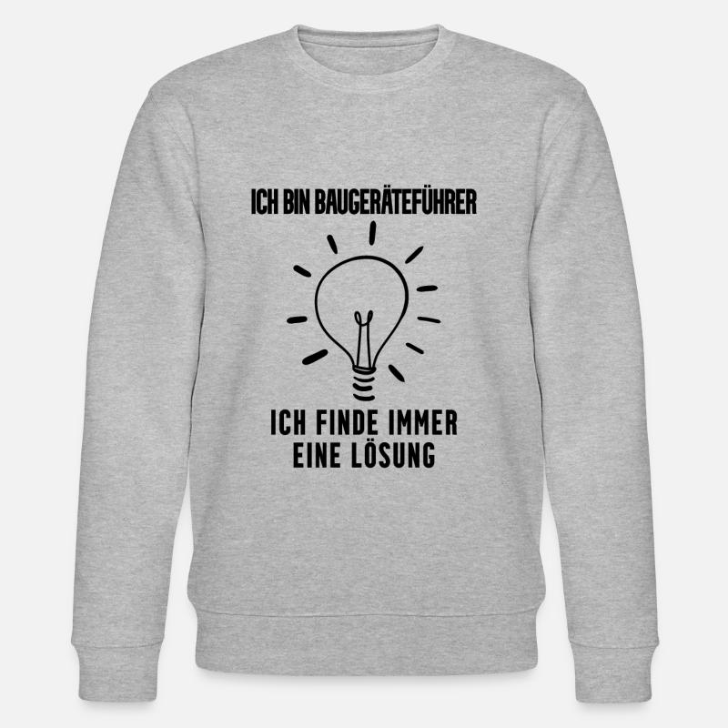 Baugeräteführer - Stanley/Stella Unisex Bio-Sweatshirt CHANGER  - Grau meliert