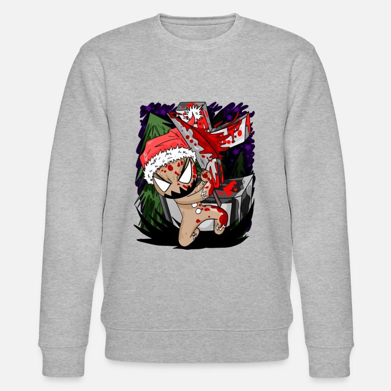 gruseliger Lebkuchen - Stanley/Stella Unisex Bio-Sweatshirt CHANGER  - Grau meliert