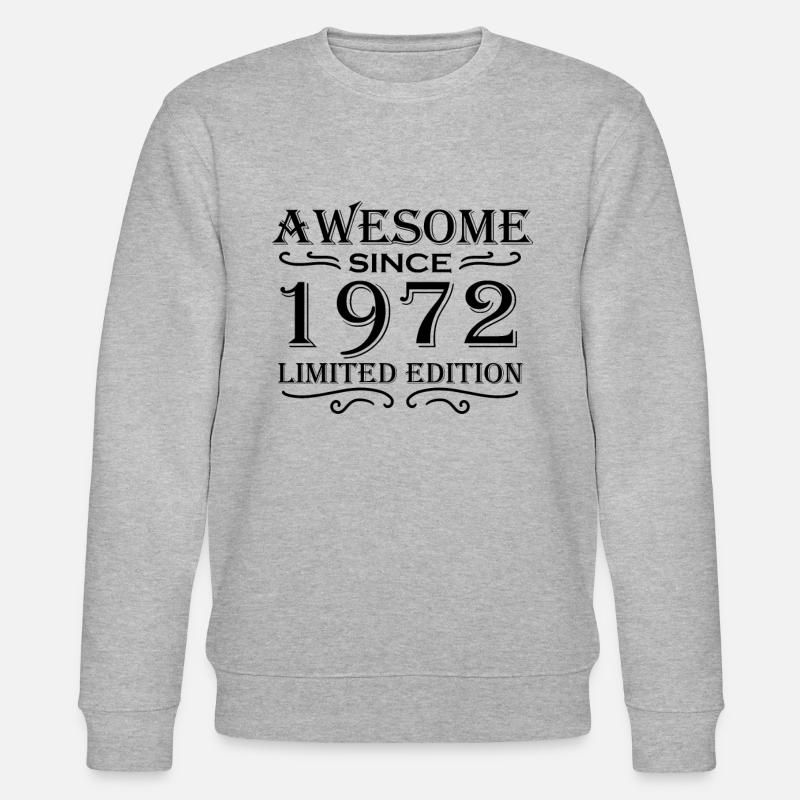 1972 - Né en 1972 - Sweat bio CHANGER Stanley/Stella Unisexe - gris chiné