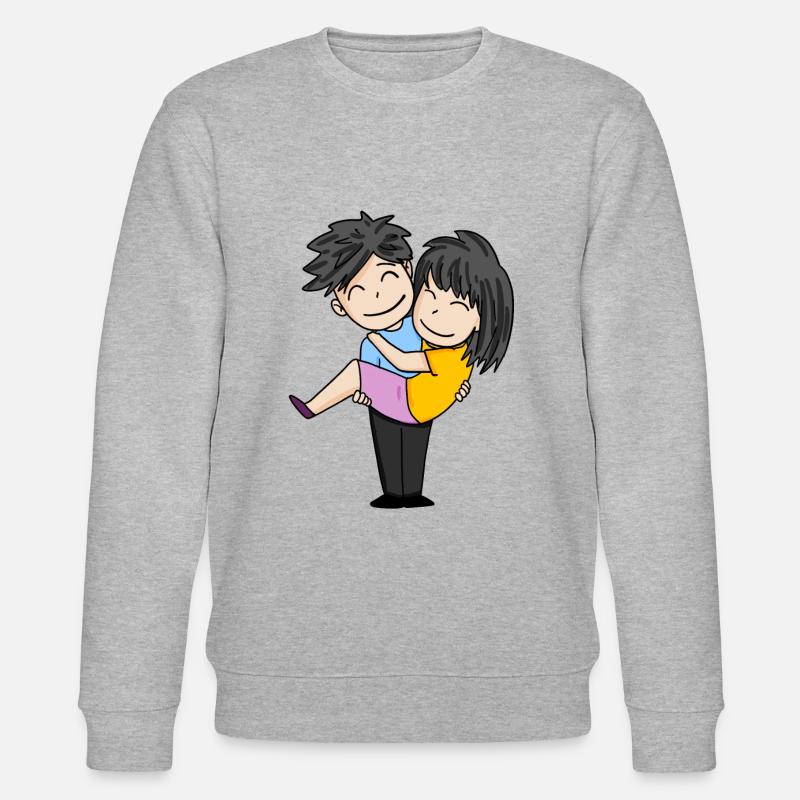 Paar Pärchen - Stanley/Stella Unisex Bio-Sweatshirt CHANGER  - Grau meliert