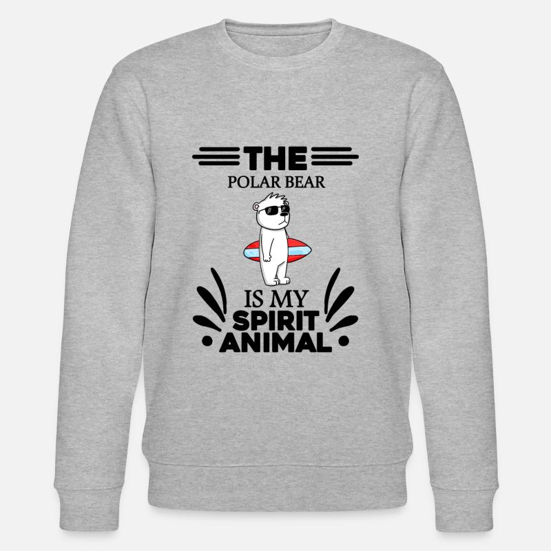 Eisbär Polarbär Bär - Stanley/Stella Unisex Bio-Sweatshirt CHANGER  - Grau meliert
