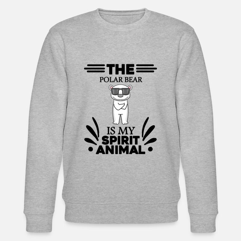 Eisbär Polarbär Bär - Stanley/Stella Unisex Bio-Sweatshirt CHANGER  - Grau meliert