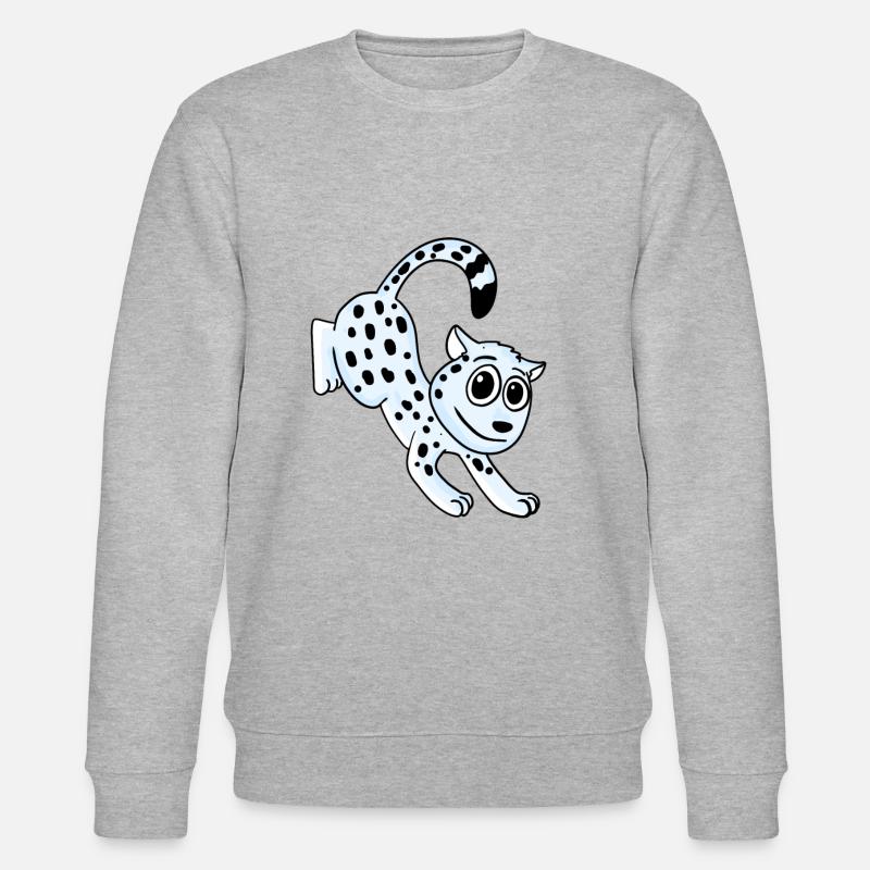 Snow Leopard Leopard - Stanley/Stella CHANGER Unisex Organic Sweatshirt - heather grey