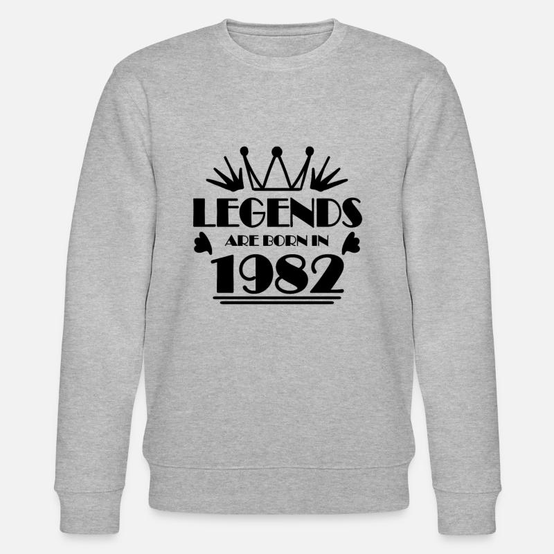 1982 - Born 1982 - Stanley/Stella CHANGER Unisex Organic Sweatshirt - heather grey