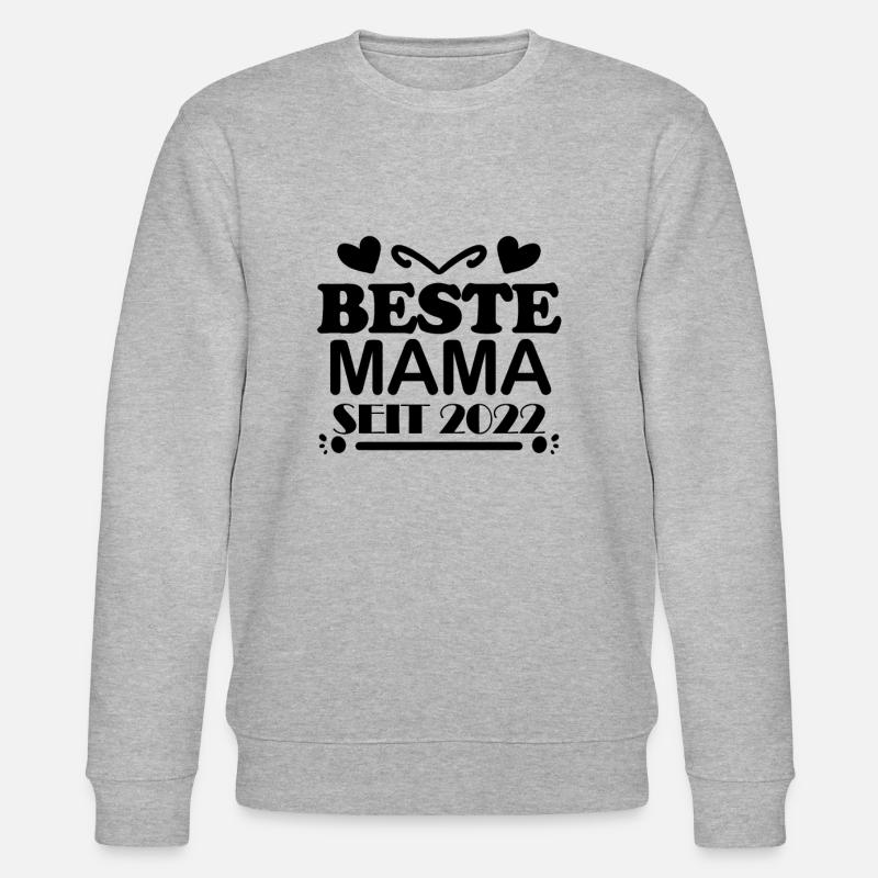 Beste Mama seit 2022 - Stanley/Stella Unisex Bio-Sweatshirt CHANGER  - Grau meliert