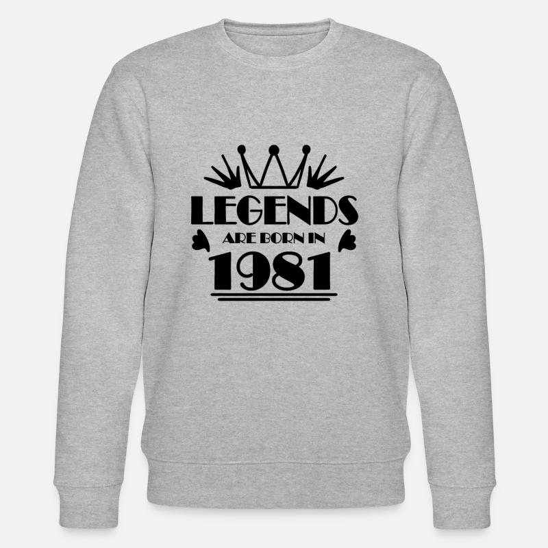 1981 - Né en 1981 - Sweat bio CHANGER Stanley/Stella Unisexe - gris chiné