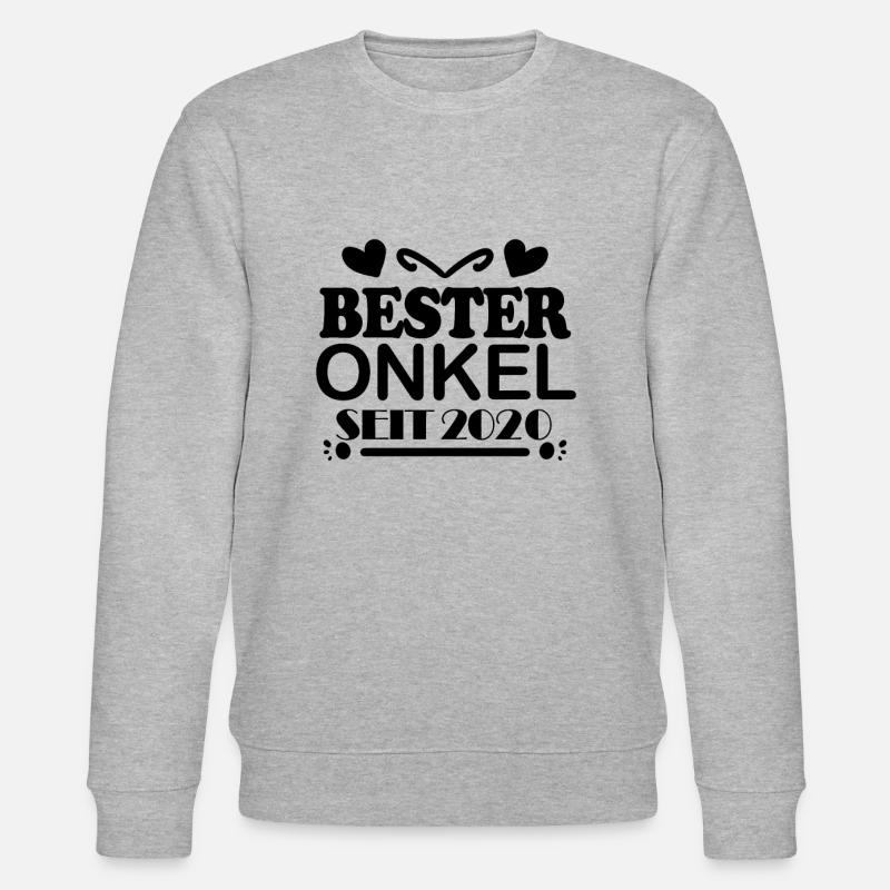 Bester Onkel seit 2020 - Stanley/Stella Unisex Bio-Sweatshirt CHANGER  - Grau meliert