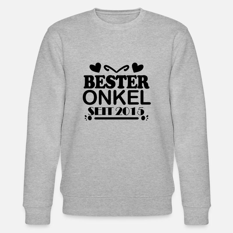 Bester Onkel seit 2015 - Stanley/Stella Unisex Bio-Sweatshirt CHANGER  - Grau meliert